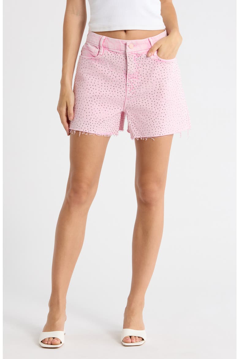 Good Girlfriend Denim Shorts, Main, color, MINERALROSEQUARTZ001