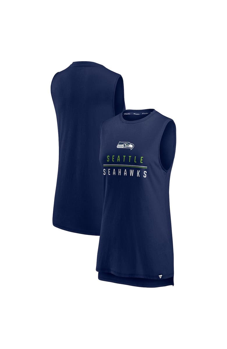 FANATICS Women's Fanatics Branded College Navy Seattle Seahawks True Contender Tank Top, Main, color, 