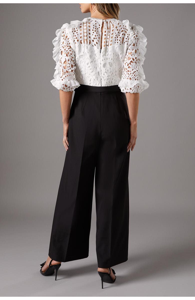 Coast Lace Cut Out Belted Jumpsuit, Alternate, color, Mono