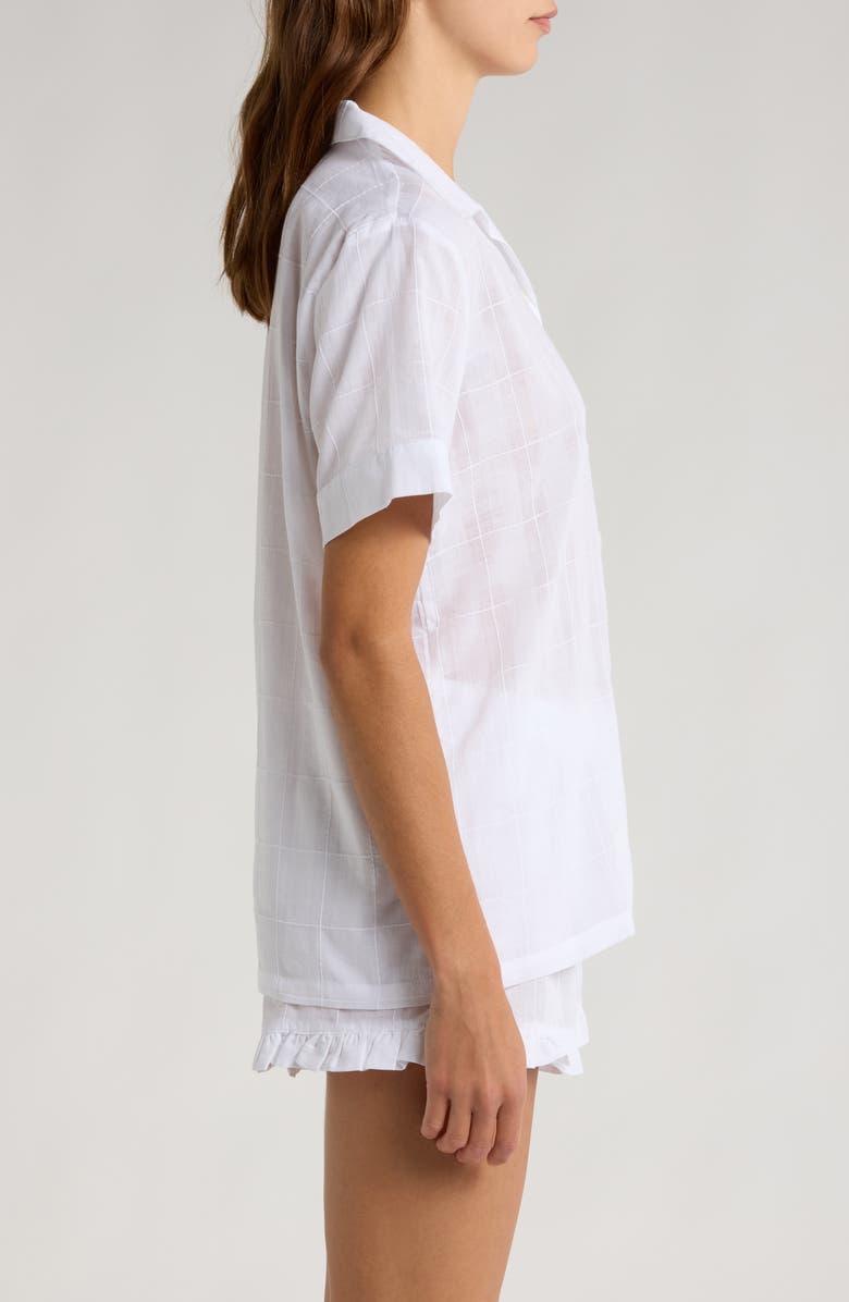 Papinelle Ivy Frill Cotton Short Pajamas, Alternate, color,