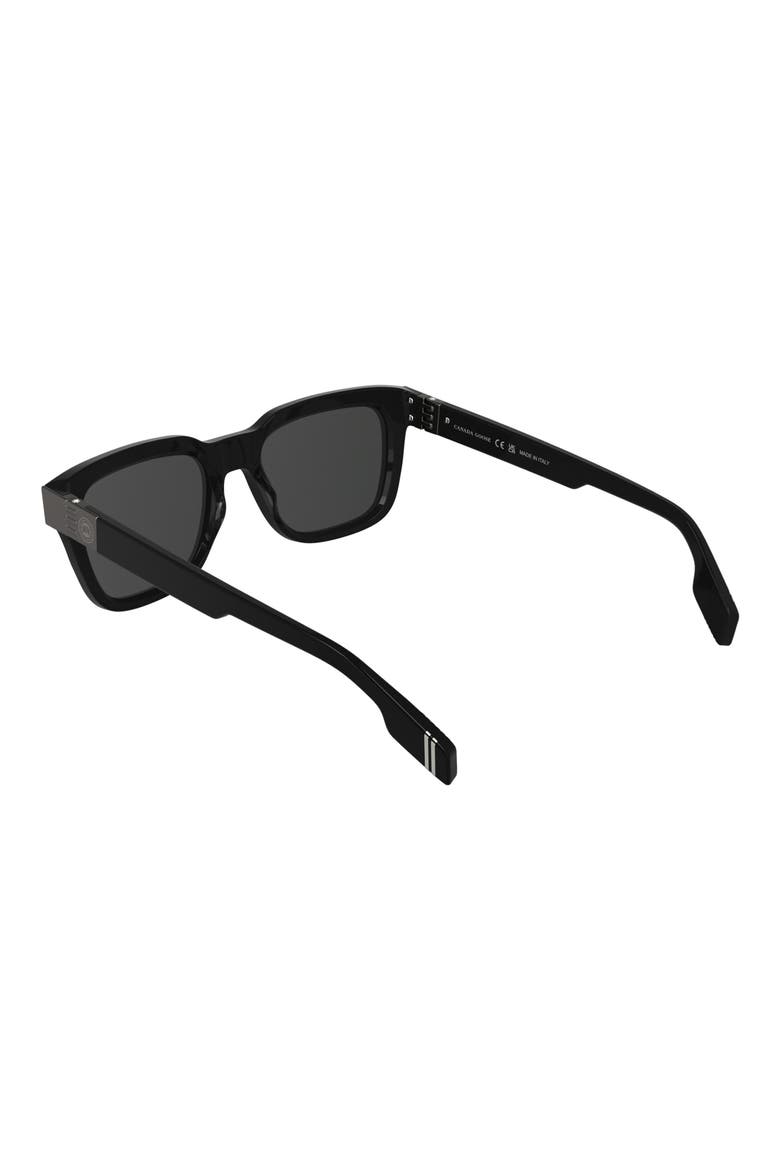 52mm Rectangular Sunglasses, Alternate, color, BLACK