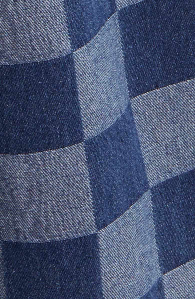 Dressed in Lala Checkerboard Wide Leg Denim Overalls, Alternate, color, 