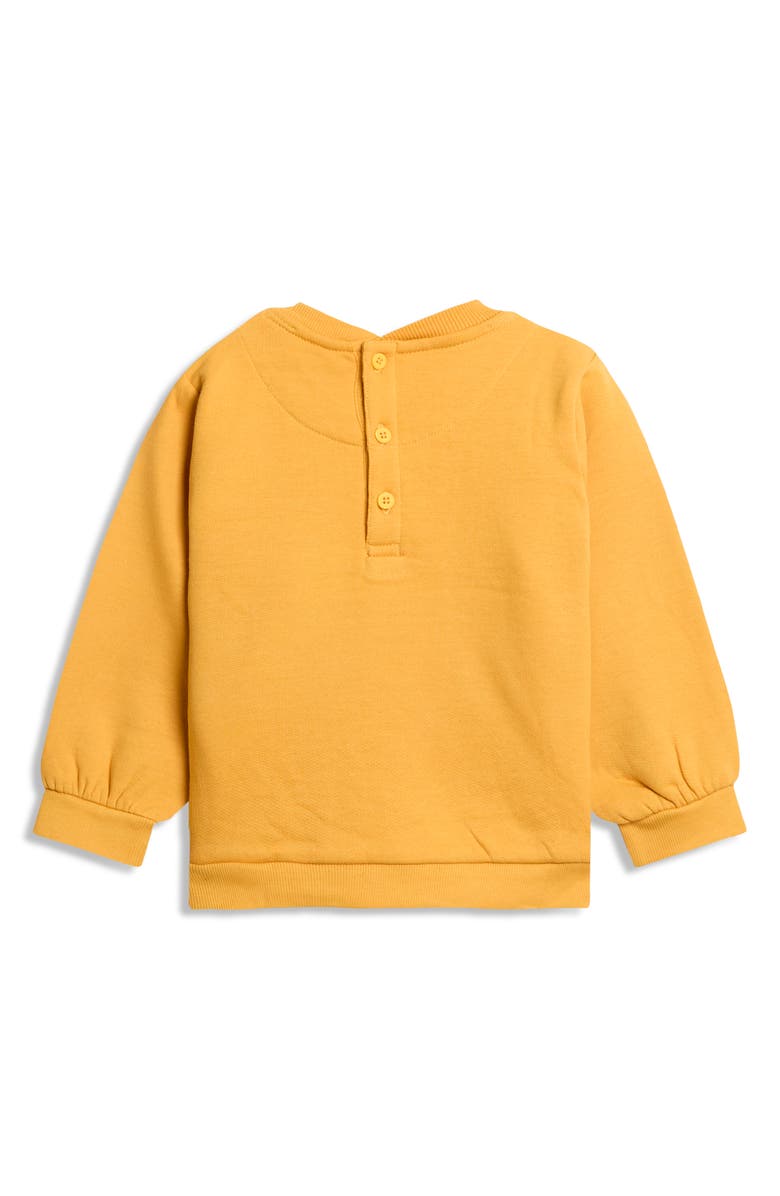 JOJO MAMAN BEBE Fox Cotton Graphic Sweatshirt & Floral Leggings Set, Alternate, color, Mustard