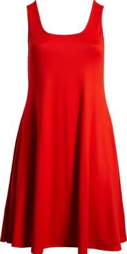 24seven Comfort Apparel Stretch Fit & Flare Dress
