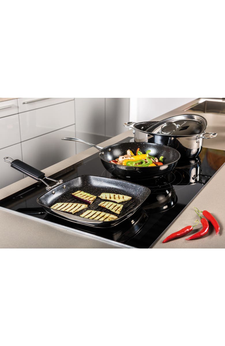 Mepra Glamour Diamond Wok, Alternate, color, Silver