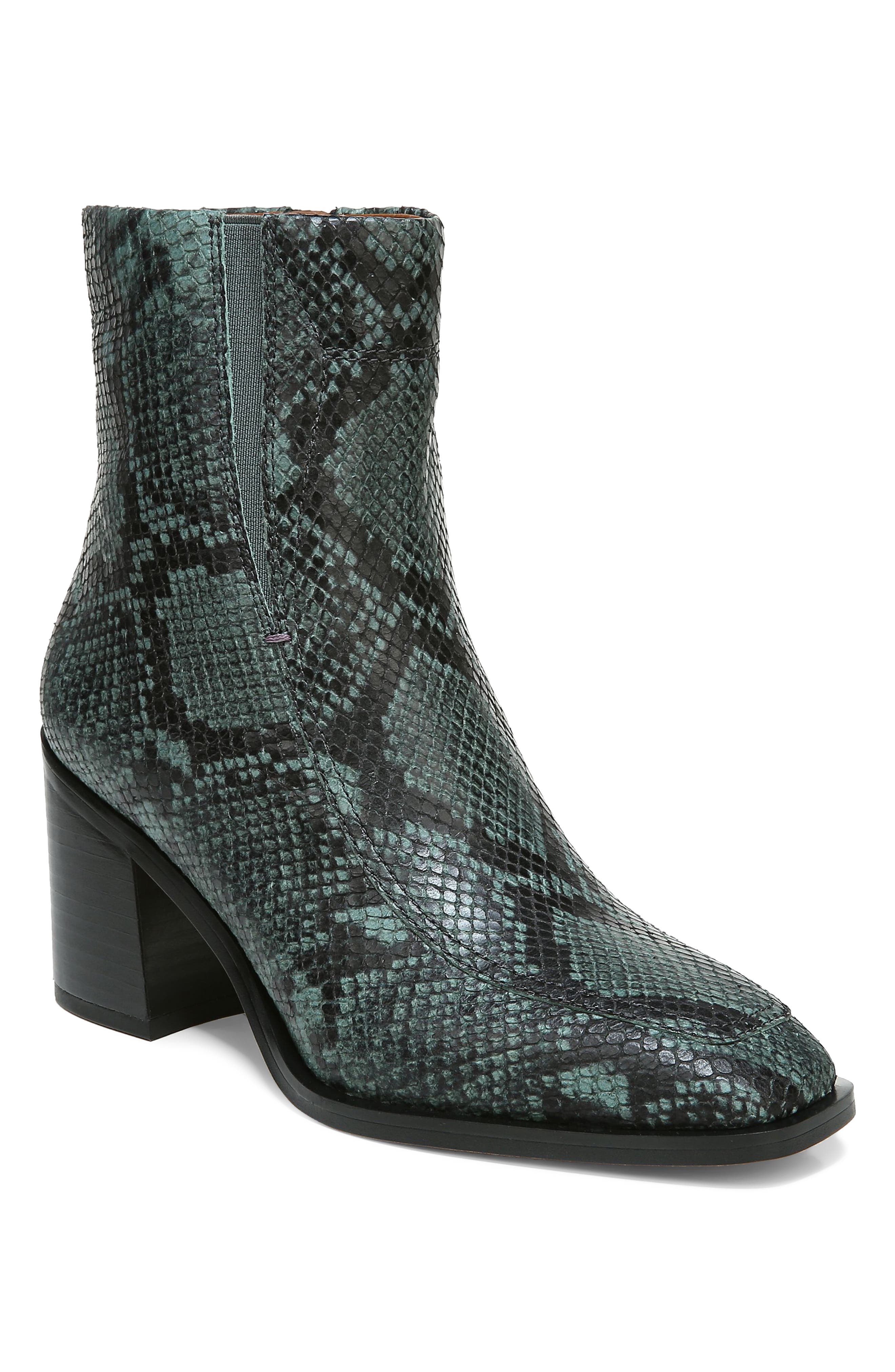 Romana Square Toe Bootie, Main, color, TEAL