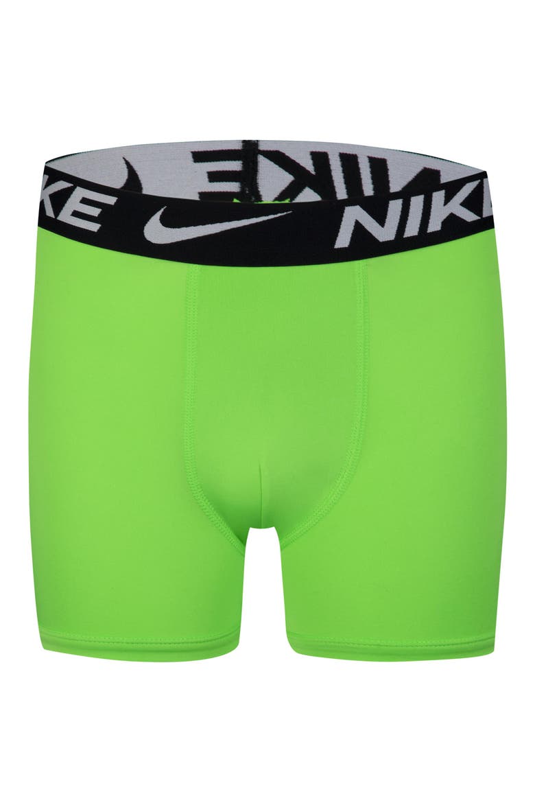 Kids' Assorted 3-Pack Micro Essentials Boxer Briefs, Alternate, color, BLACK/ GREEN STRIKE