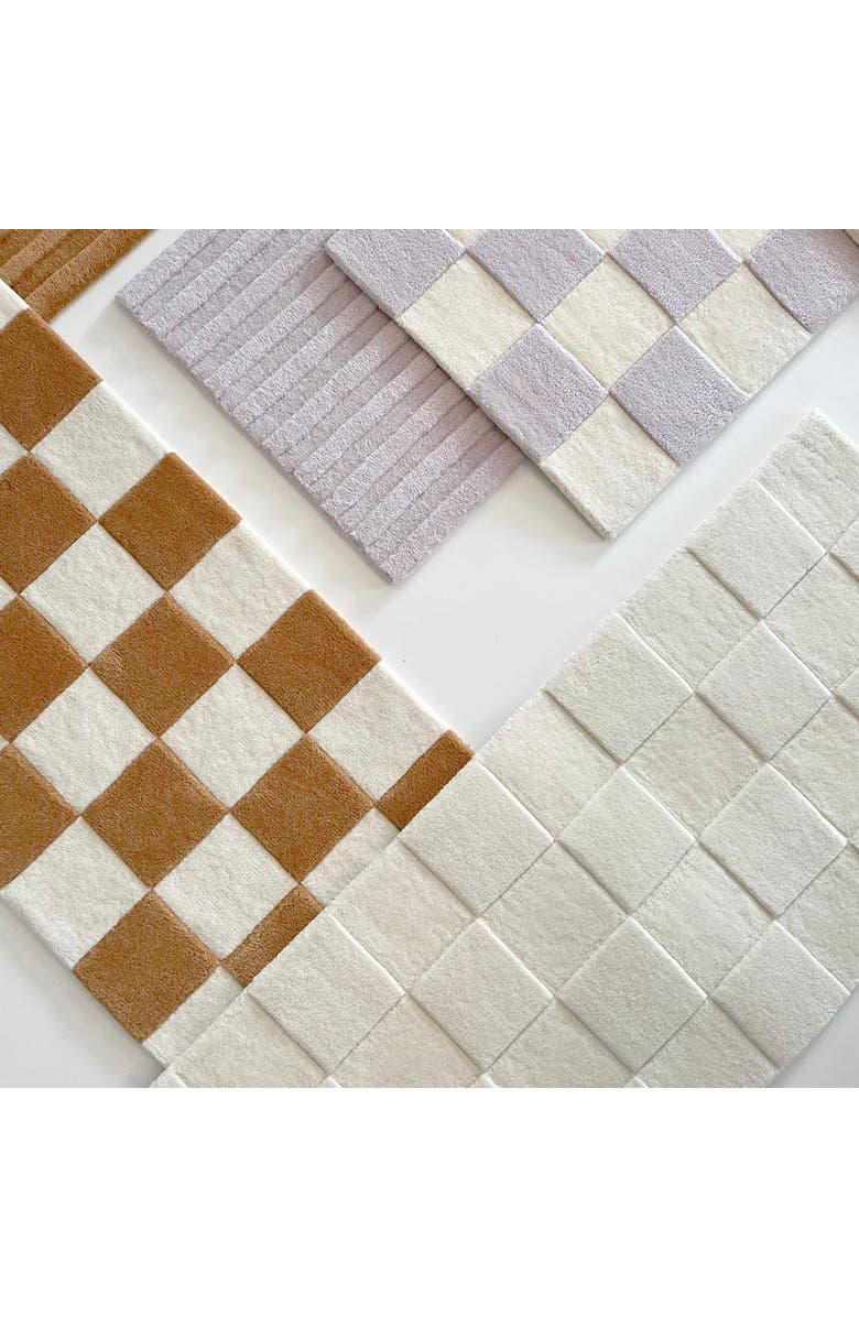 Maison Deux Checkerboard Rug, Alternate, color, Terra Brown