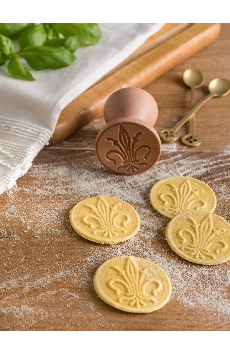 Marcato Corzetto Cutter Stamp, Made in Italy, Lily Design, Alternate, color, Tan