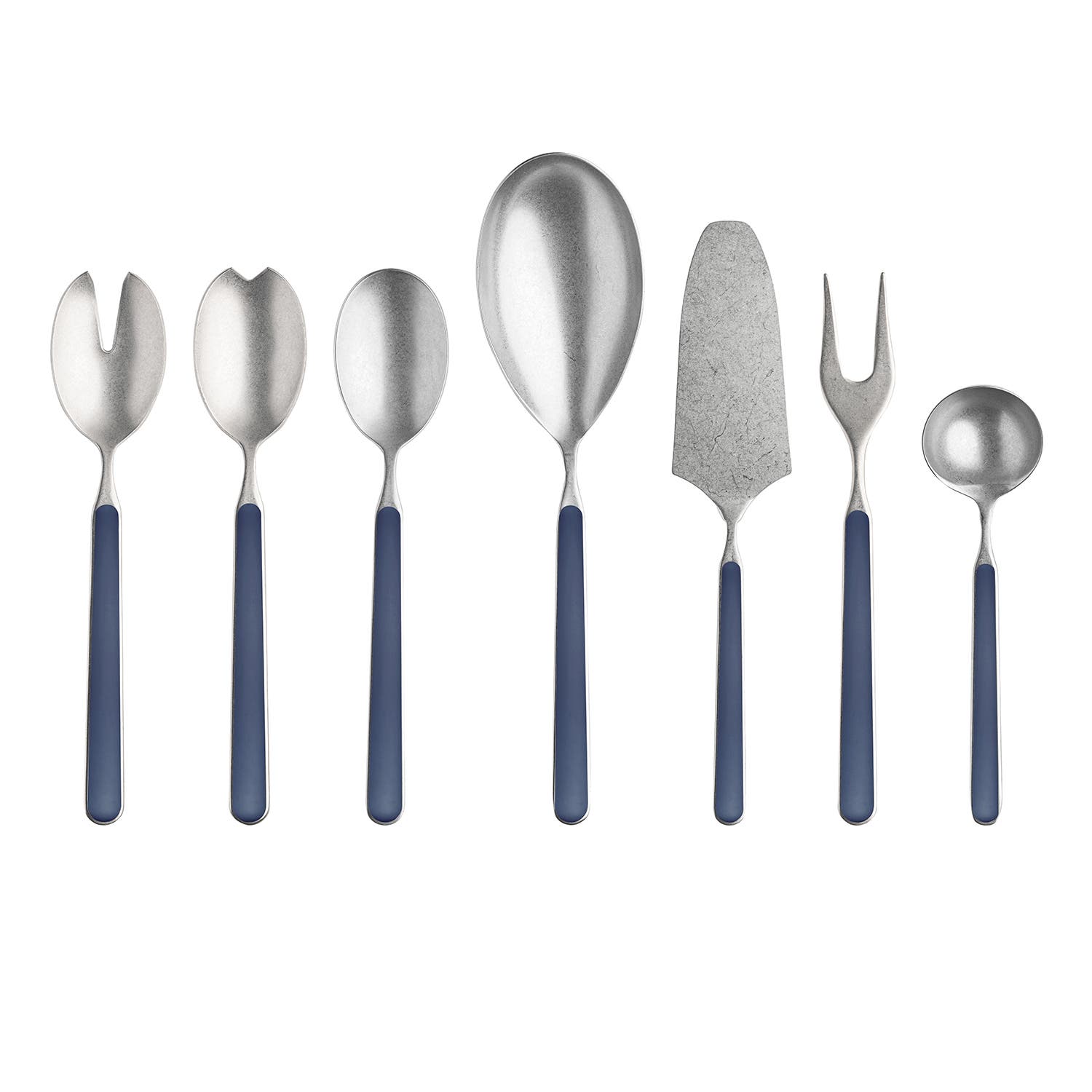 Mepra Fantasia Pewter Serving Set In Blue
