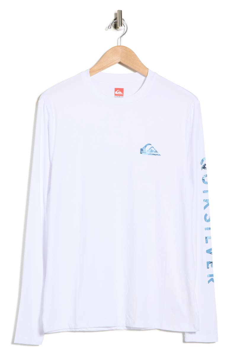 Quiksilver Logo Graphic Sun Shirt, Alternate, color, White