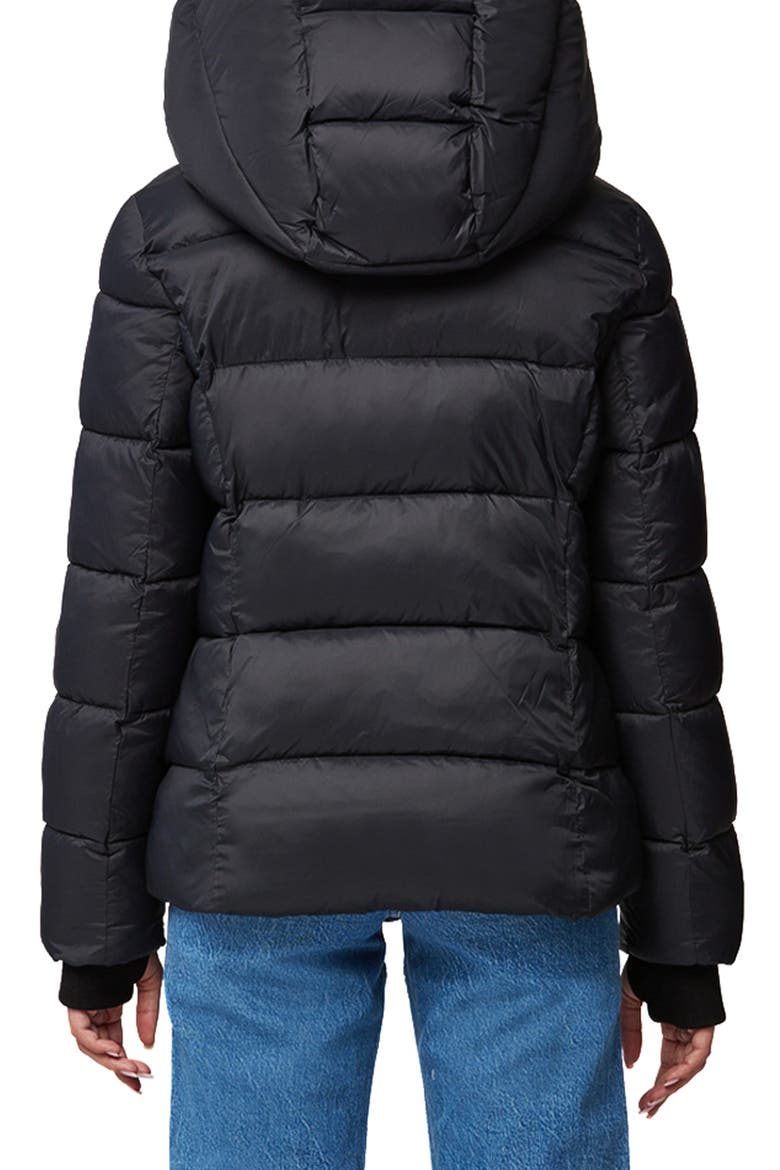 Adelita-E Water Repellent Recycled Nylon Puffer Jacket, Alternate, color, BLACK