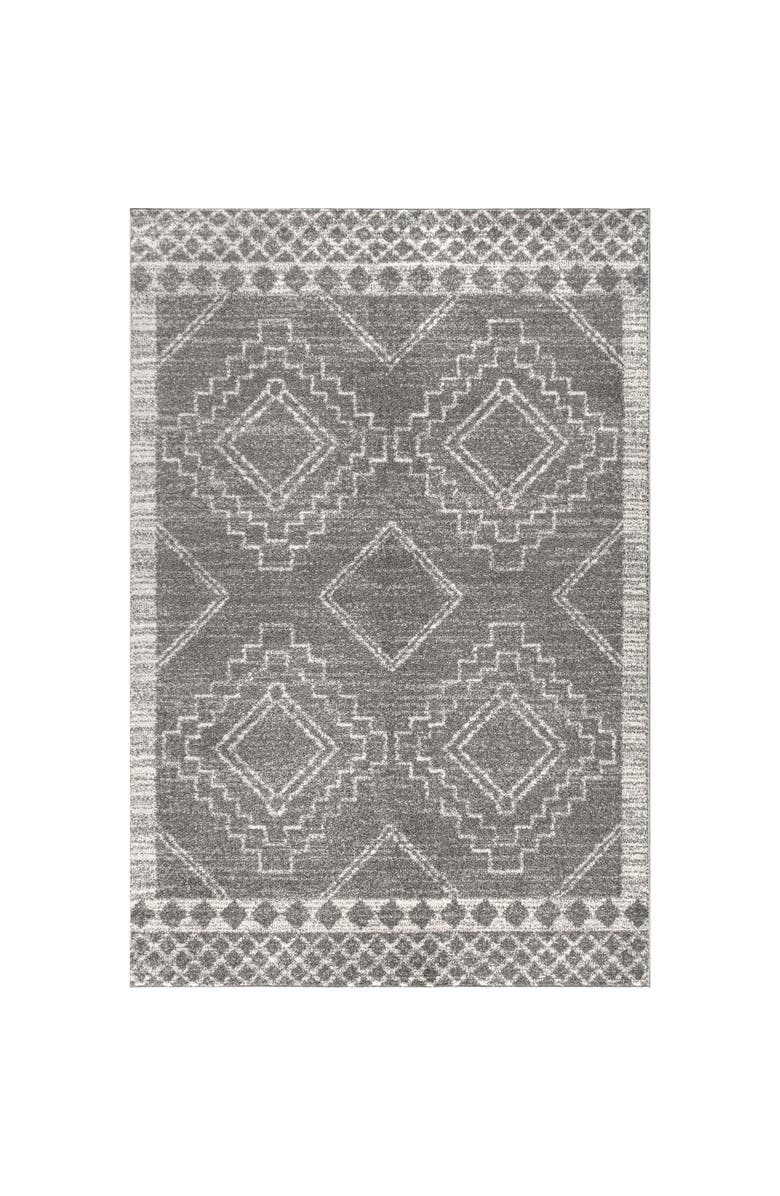 JONATHAN Y Amir Moroccan Beni Souk Area Rug, Main, color, Gray/Cream