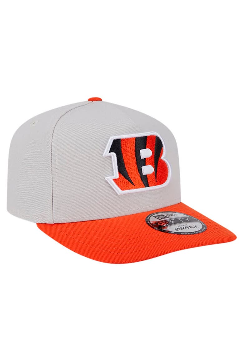 Men's New Era Stone Cincinnati Bengals Decent 9FIFTY A-Frame Snapback Hat, Alternate, color, Stone