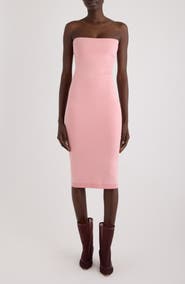 Jacquemus La Robe Maille Sera Strapless Midi Dress