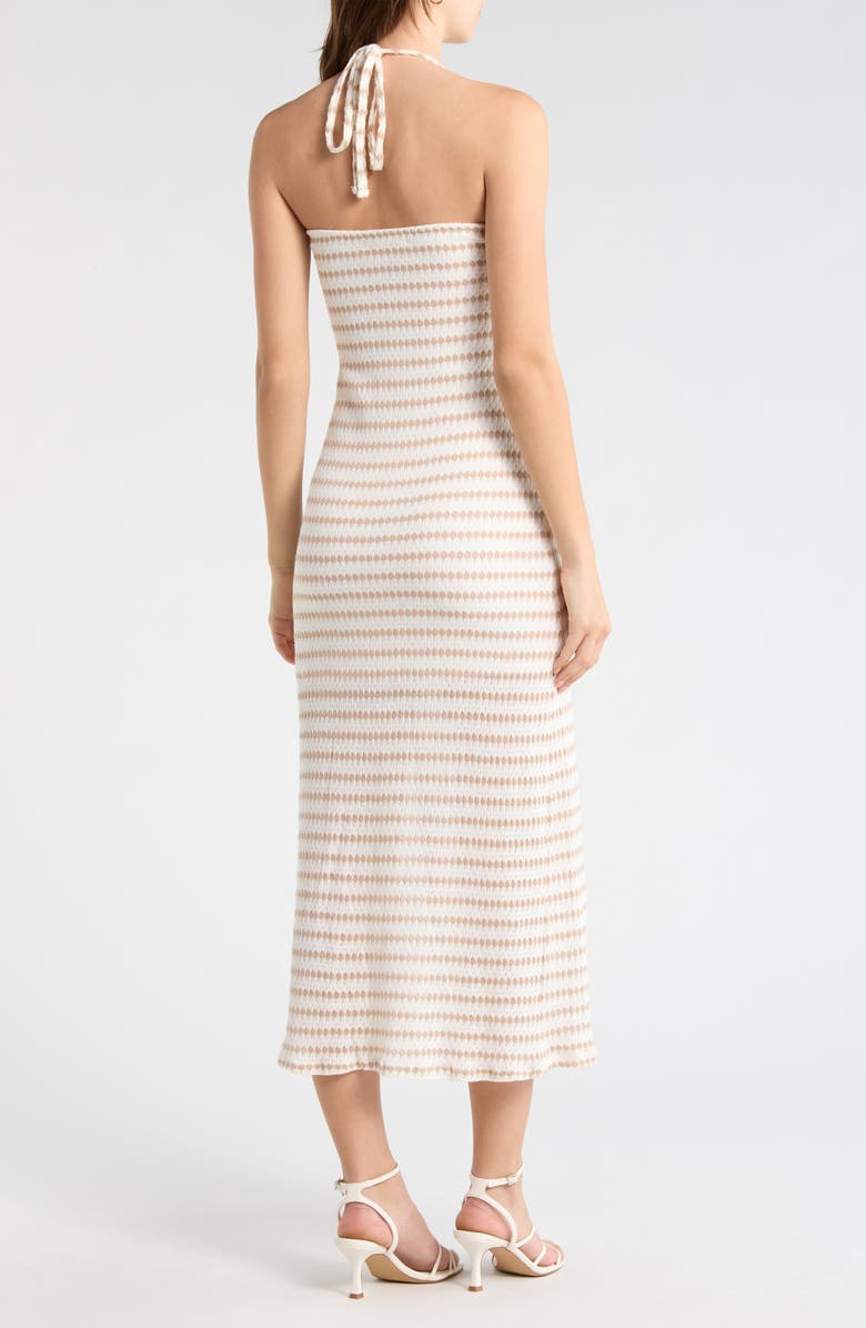 Madden Girl Knit Maxi Halter Dress, Alternate, color, Cream Taupe