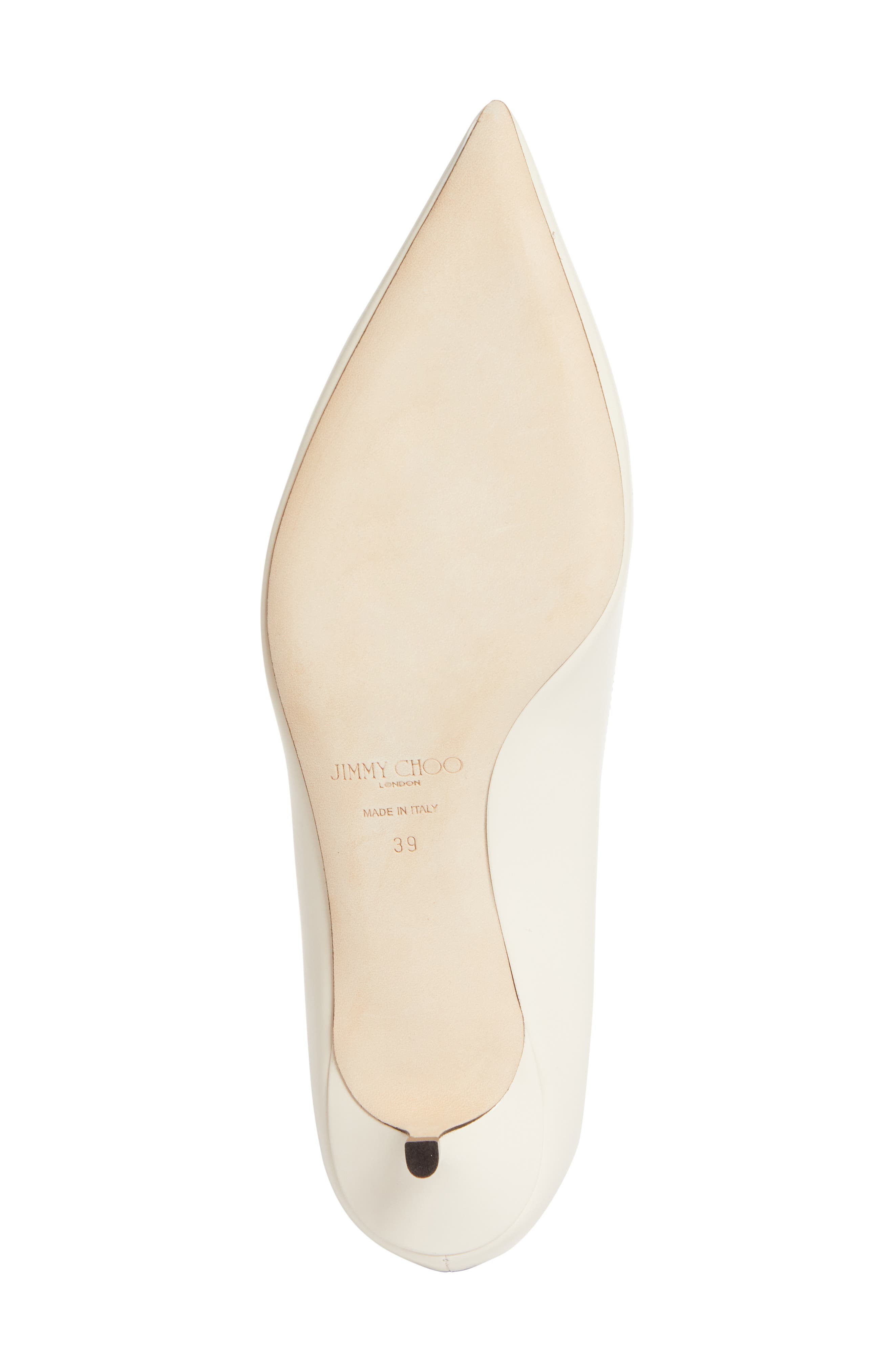 Jimmy Choo Amelia Pointed Toe Kitten Heel Pump, Alternate, color, Latte