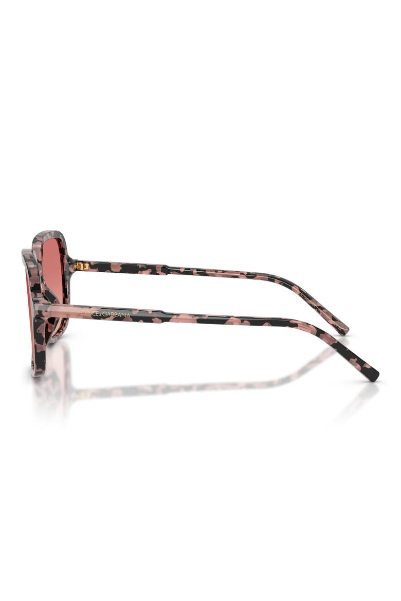 55mm Square Sunglasses, Alternate, color, PINK HAVANA / PINK RED