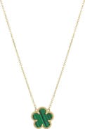 The Lovery Fine Jewelry Malachite Single Spring Flower Necklace