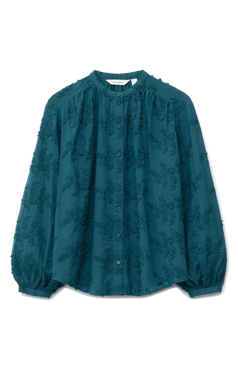 
Other Stories Floral Appliqué Blouse, Alternate, color, Turquoise Dark