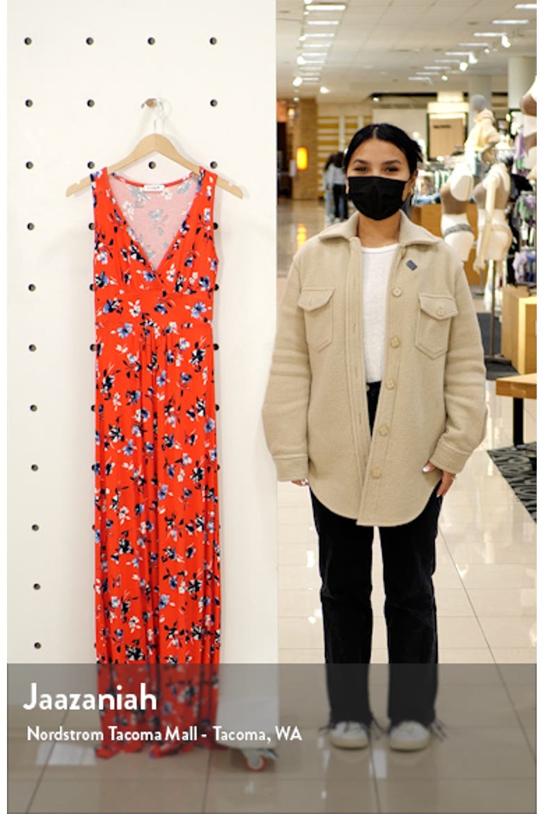 Floral V-Neck Jersey Maxi Dress video