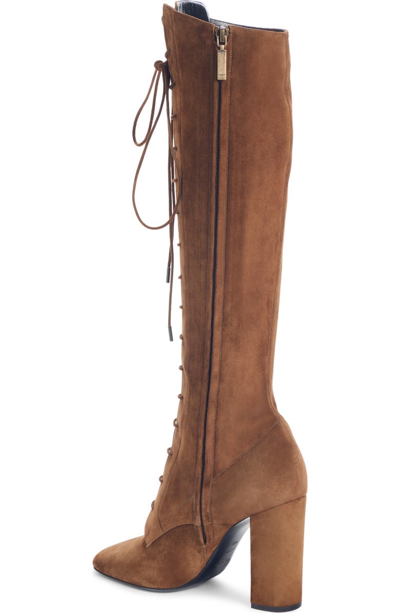 Saint Laurent Laura Over the Knee Lace-Up Boot, Alternate, color,