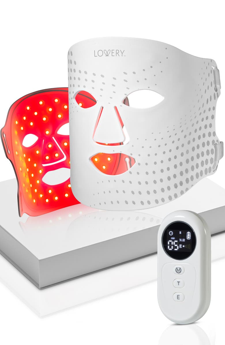 Lovery LED Light Therapy Face Mask, 360 LED Silicone Facial Mask with Red, Blue, Yellow & Near-Infrared Light, Anti-Aging Skin Rejuvenation, Main, color, White