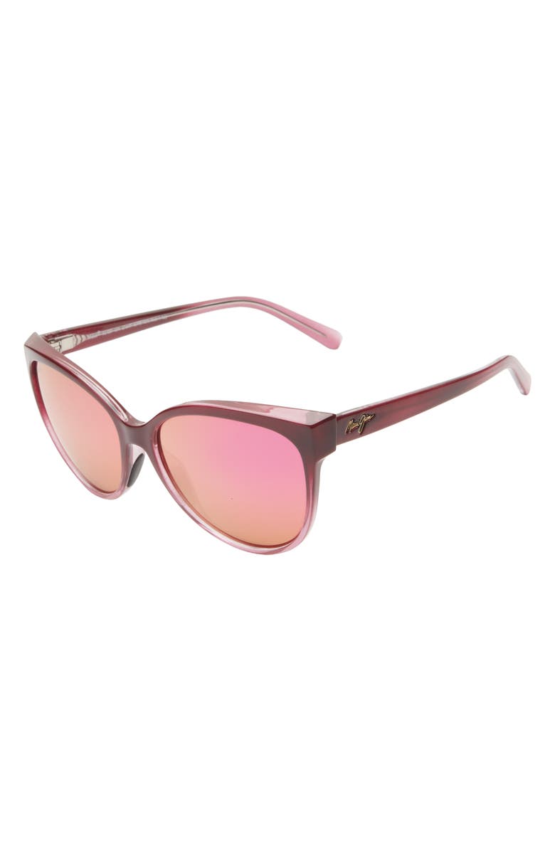 Maui Jim 57mm Cat Eye Core Polarized Sunglasses, Alternate, color, Burgundy Burgundy Sunrise