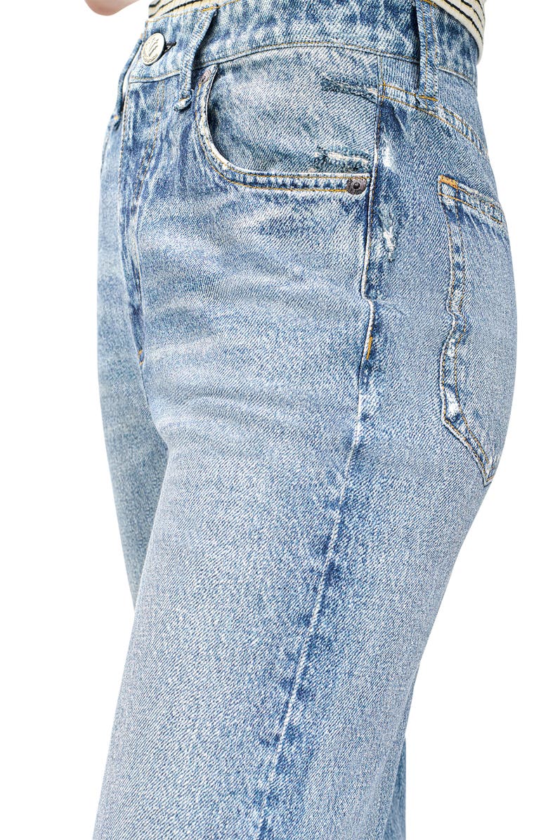 rag & bone Miramar Shea Wide Leg Cotton Terry Sweatpant Jeans, Alternate, color, Tessa