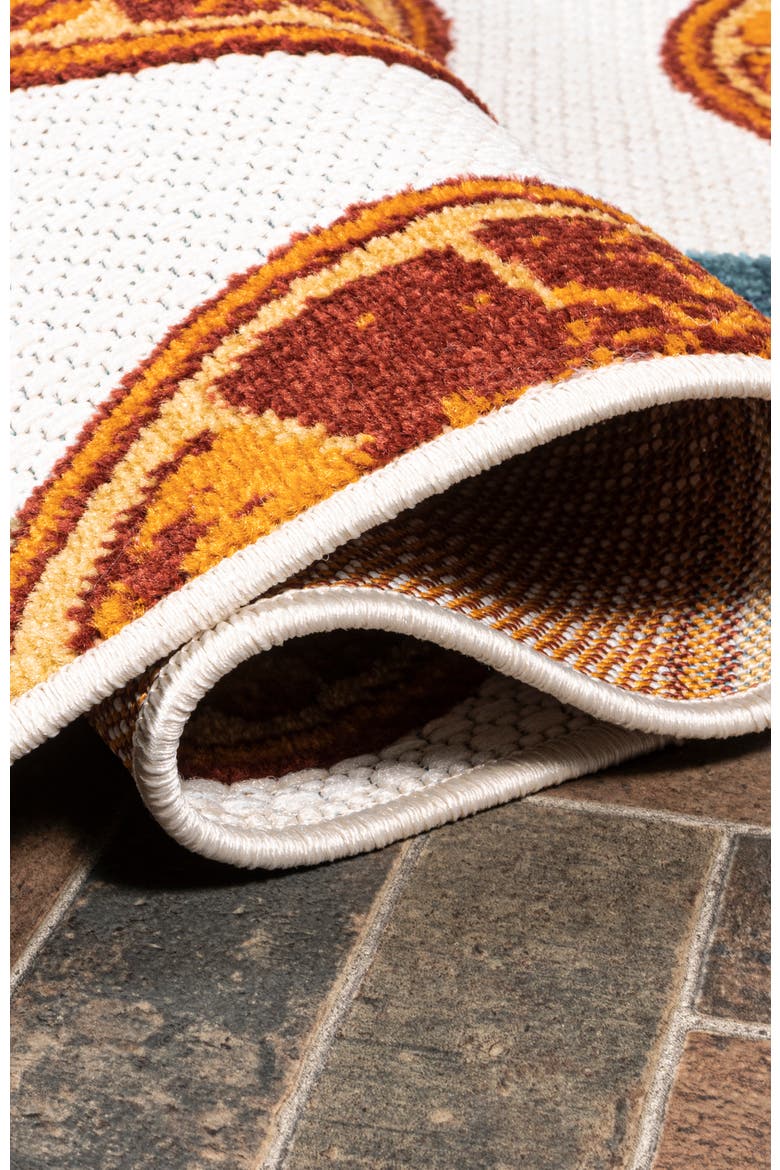 Aranciata Citrus Slice High-Low Indoor/Outdoor Area Rug, Alternate, color, Orange/Cream