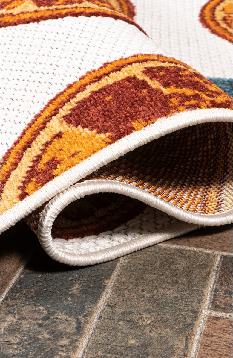 JONATHAN Y Aranciata Citrus Slice High-Low Indoor/Outdoor Area Rug, Alternate, color, Orange/Cream