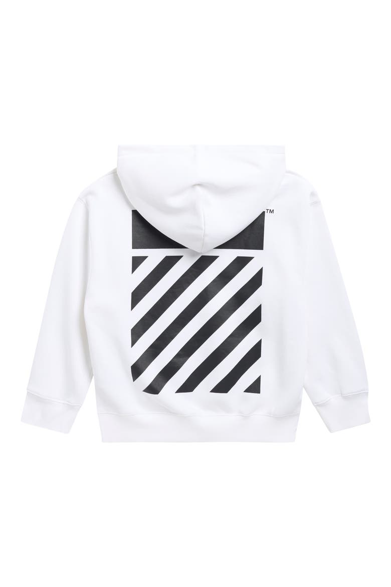 Kids' Core Diagonal Hoodie, Alternate, color, WHITE