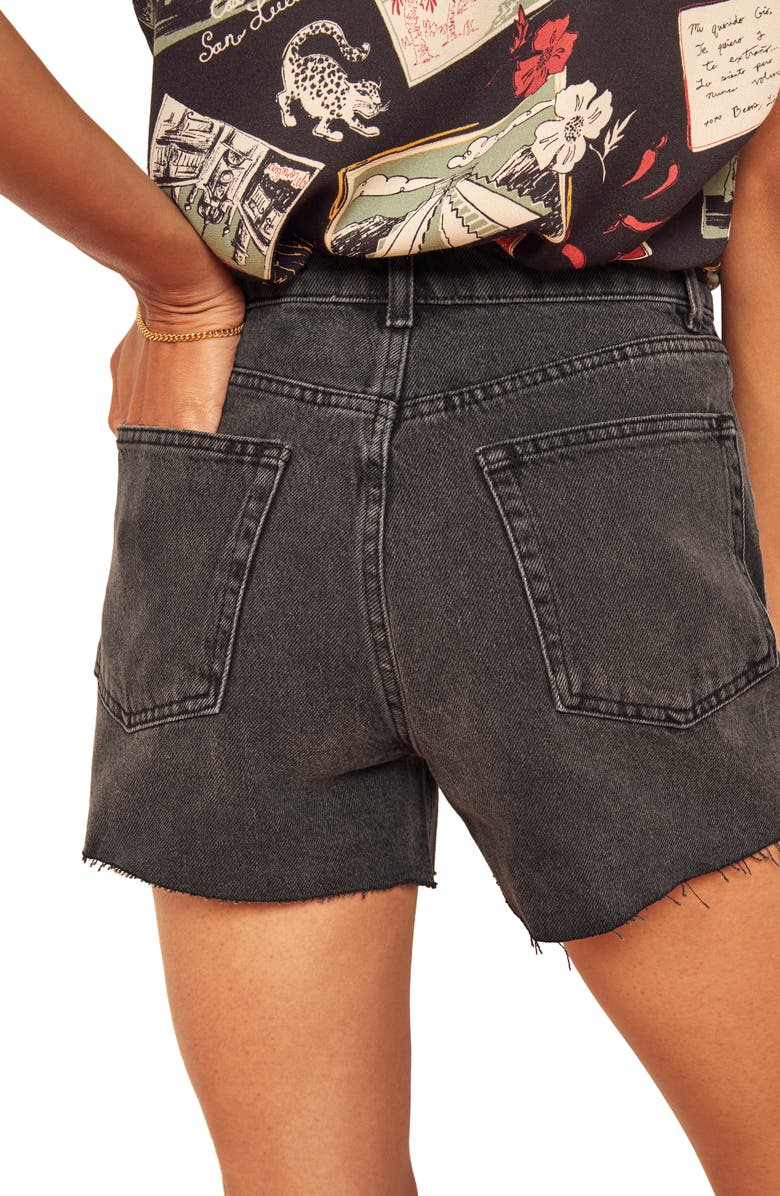 Reformation Dixie High Waist Cutoff Denim Shorts, Alternate, color, 