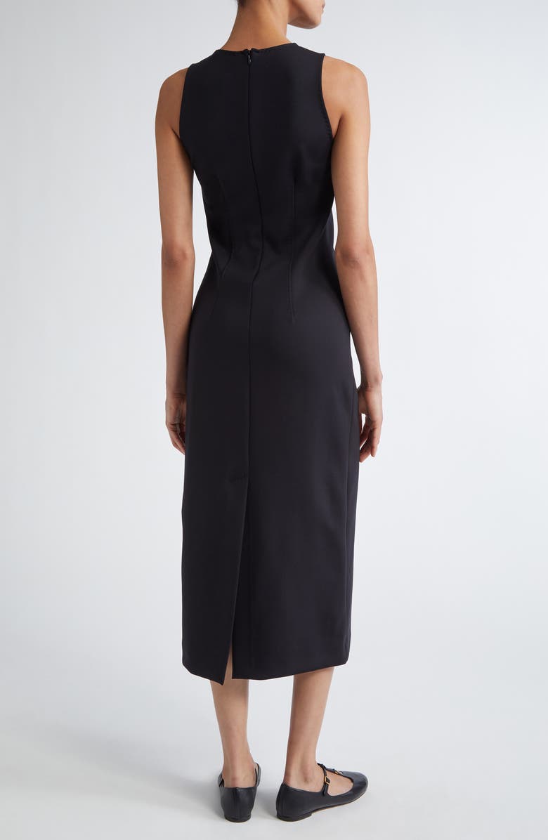 Max Mara Sevres Sleeveless Jersey Midi Dress, Alternate, color, Black