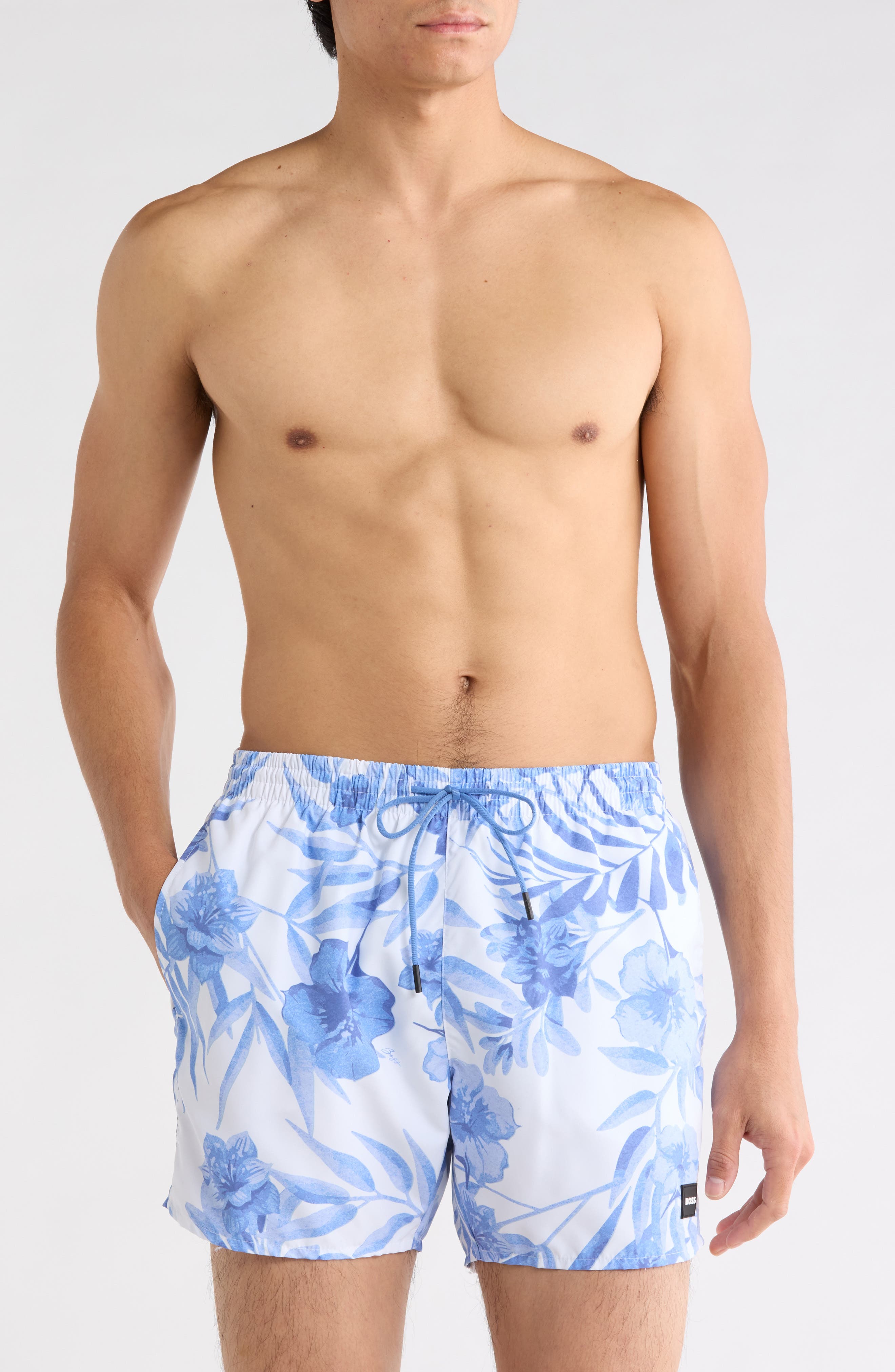 BOSS Piranha Drawstring Swim Trunks