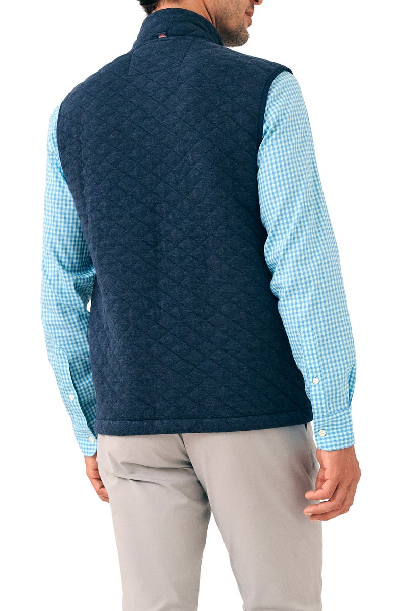 Faherty Epic Quilted Fleece Vest, Alternate, color, Navy Melange