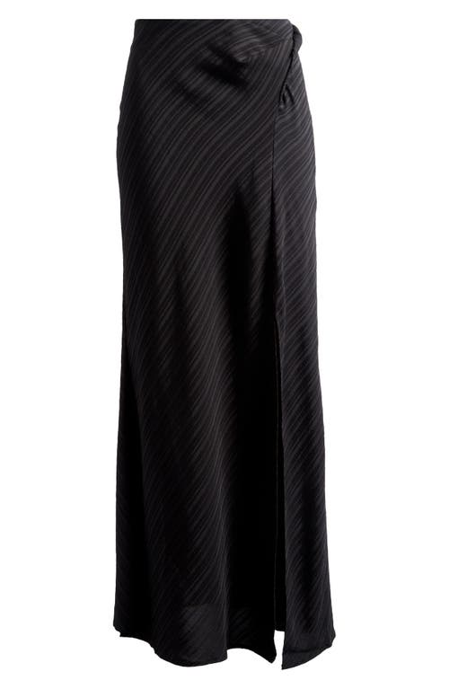 Shop Topshop Twist Rib Maxi Skirt In Black