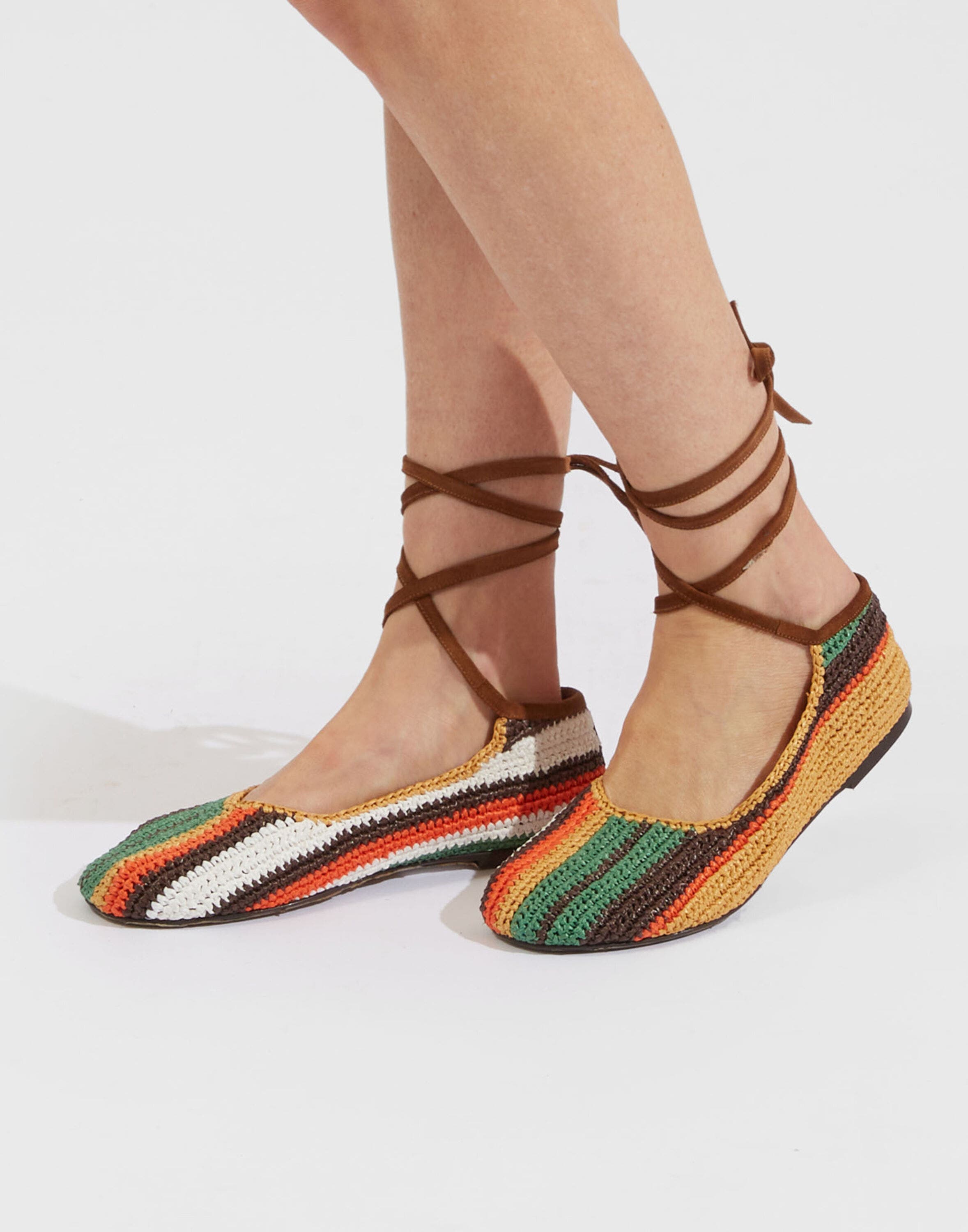 La DoubleJ Ballerina Flats Multicolor Chocolate, Alternate, color, Multicolor Chocolate