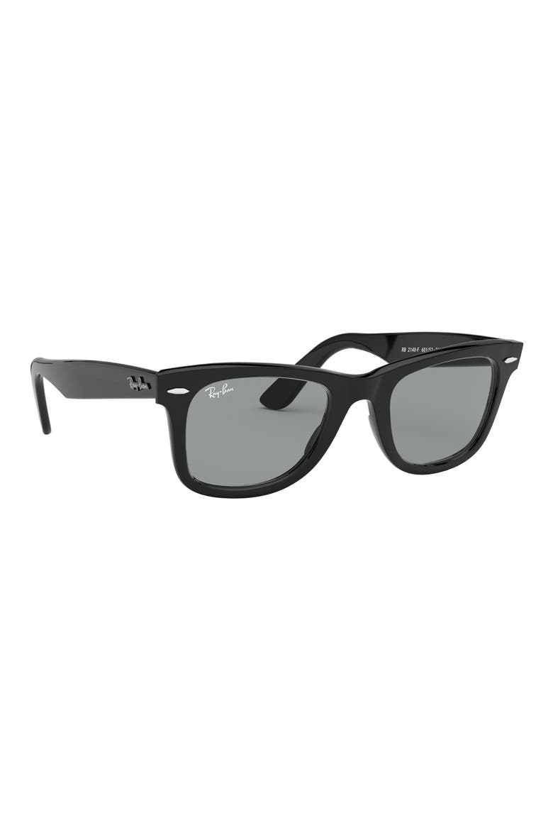 52mm Square Sunglasses, Alternate, color, BLACK / GREEN