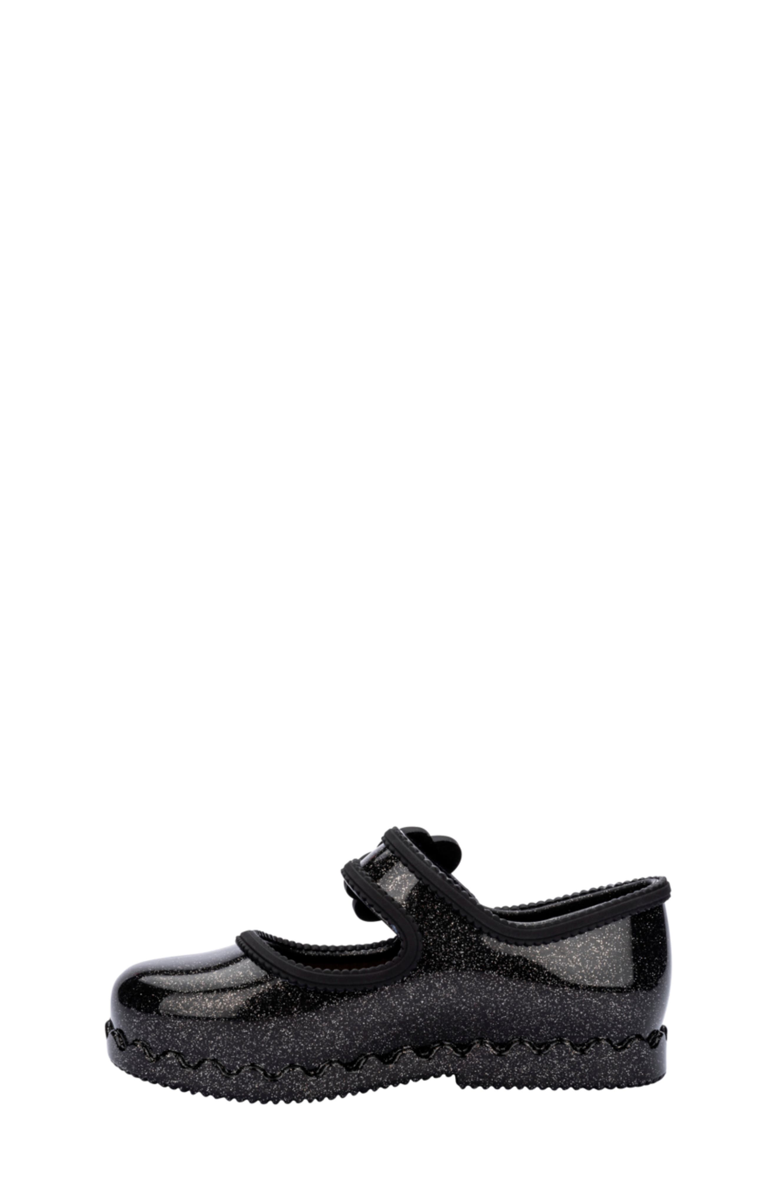 Mini Melissa Hip Ballerina Mary Jane Flat, Alternate, color, Black