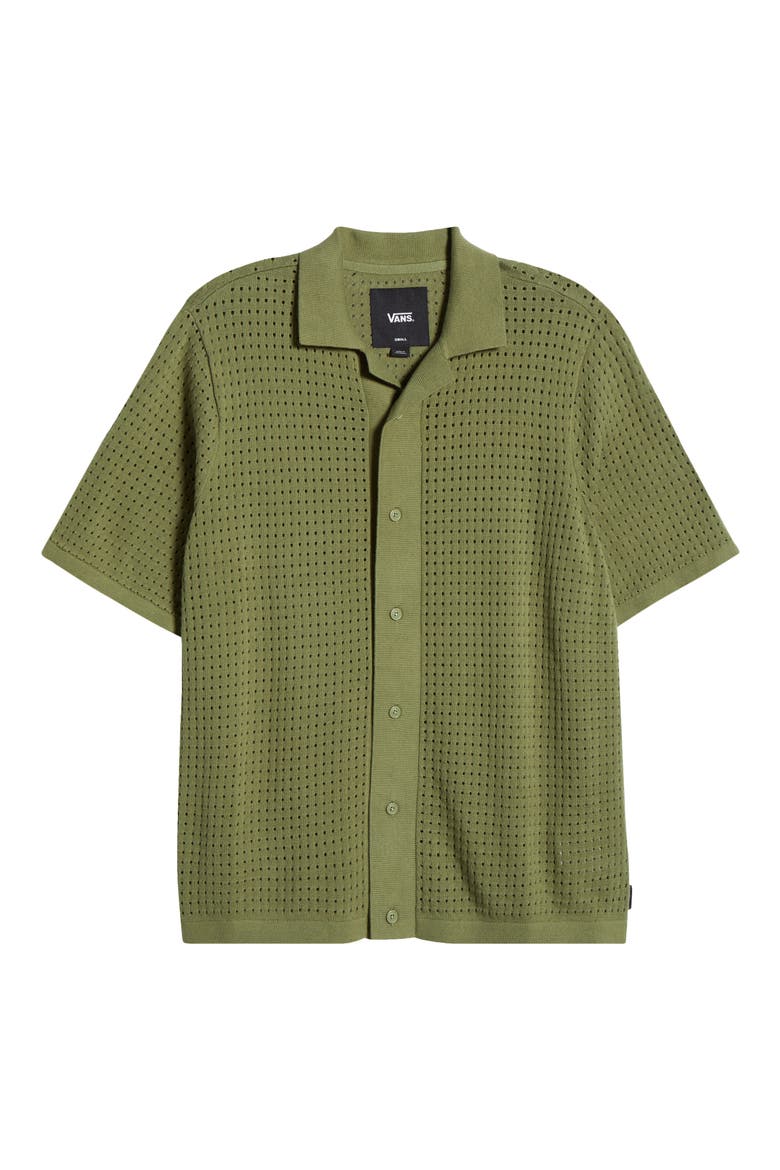 Feldman Short Sleeve Cardigan, Alternate, color, LODEN GREEN