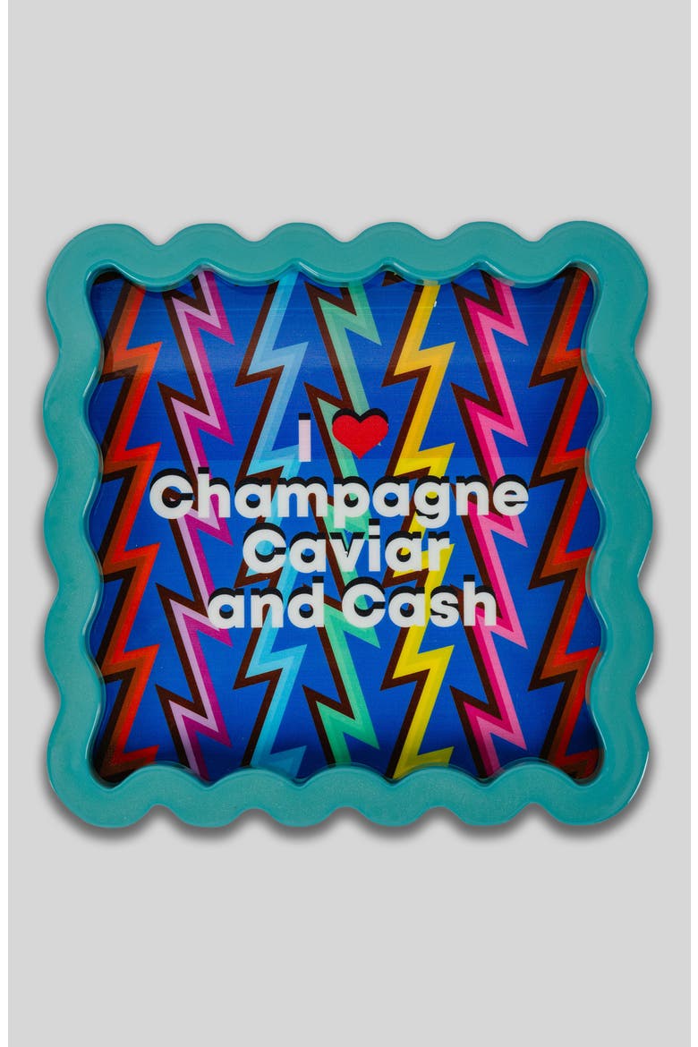 Champagne Caviar Lacquer Tray, Main, color, Champagne Caviar