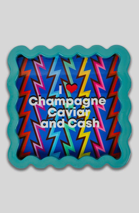 Champagne Caviar Lacquer Tray