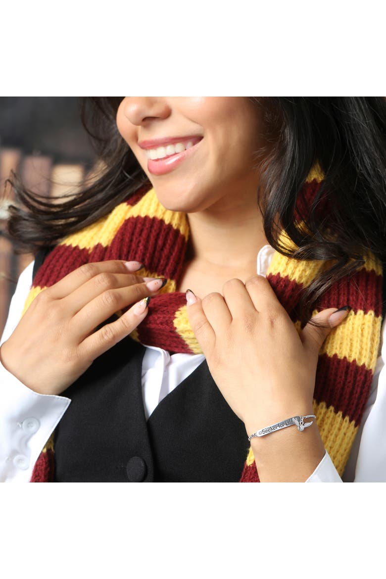 Golden Snitch Bracelet for Women Official License, Adjustable, Alternate, color, Metallic Silver