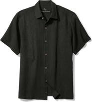 Tommy Bahama Maui Border Short Sleeve Silk Button-Up Shirt