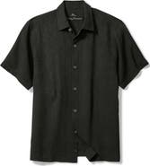Tommy Bahama Maui Border Short Sleeve Silk Button-Up Shirt