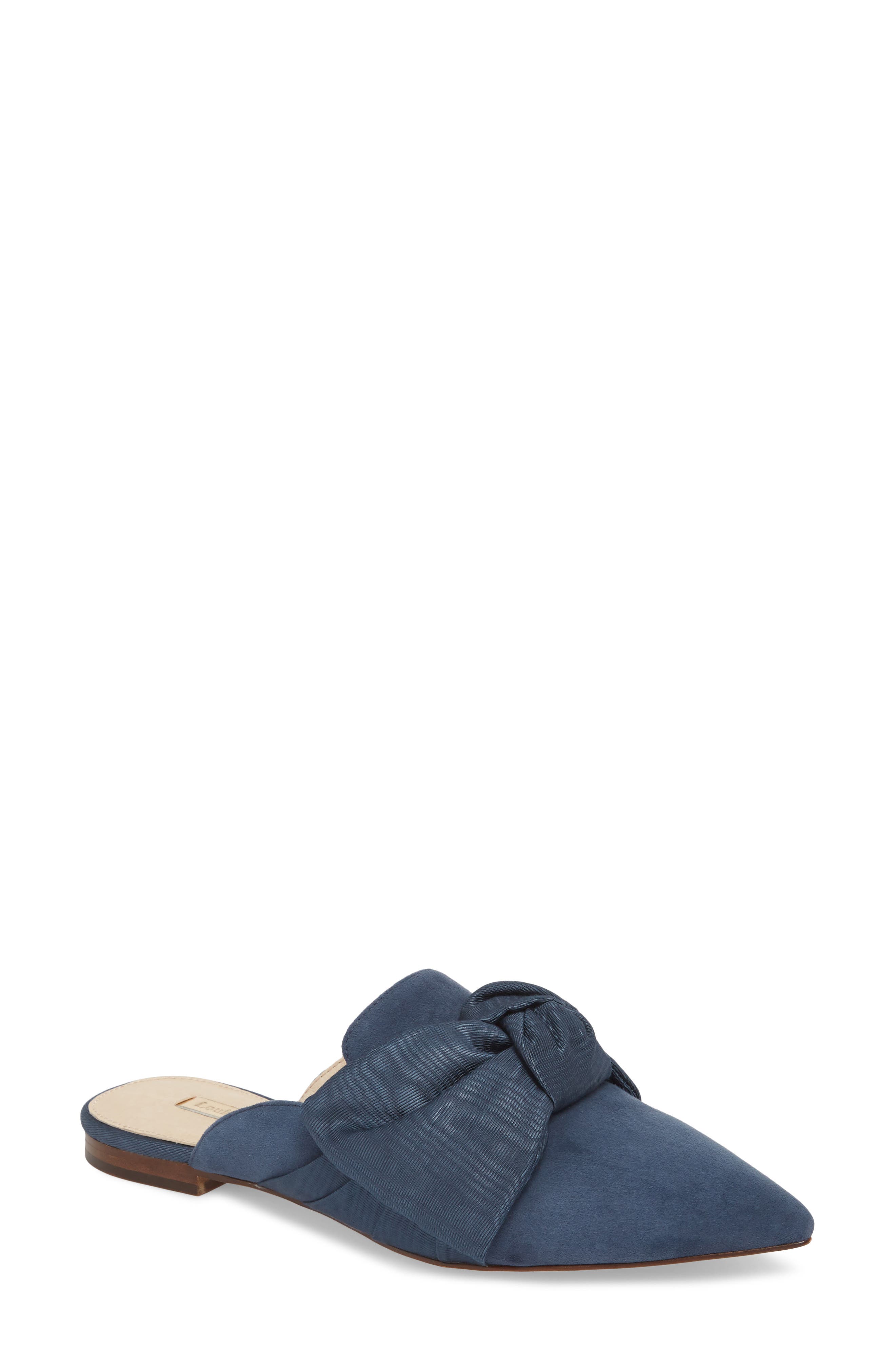 Cela Genuine Calf Hair Bow Mule, Main, color, RHAPSODY SUEDE
