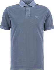 Barbour Tailored Fit Tartan Placket Cotton Piqué Polo