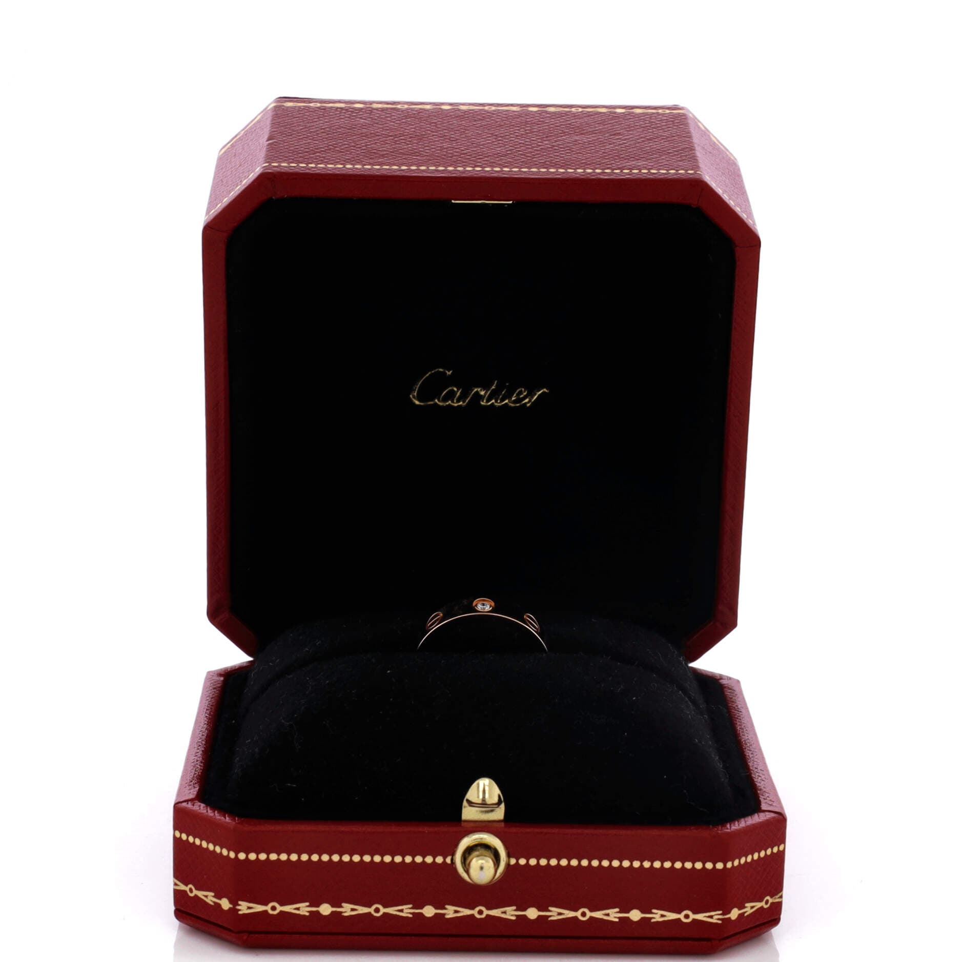 Love Wedding Band 1 Diamond Ring 18K Rose Gold with Diamond, Alternate, color, Metallic Gold