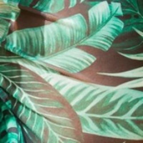 Fashion-szn Curve Palm Print Wide Leg Resort Pants In Green